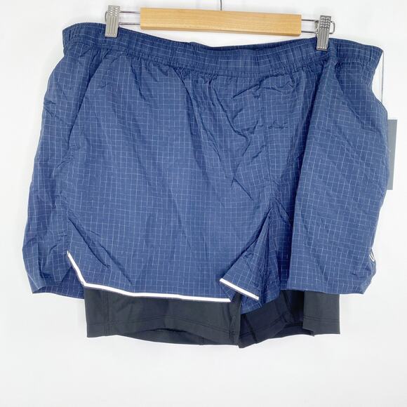 VRST Dark Blue Hybrid Run Shorts Running Training Compression Mens Size XL - Picture 1 of 9
